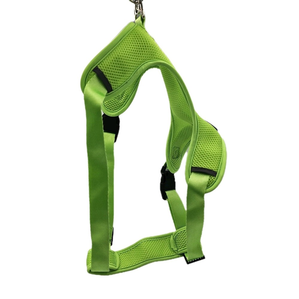 LED Light Up Dog Harness Green 3 Settings Fits Neck 21" - 28" Chest 28" - 38"